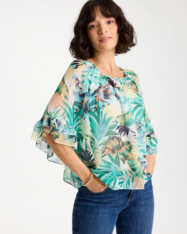 Printed Georgette Swing Blouse - image 1